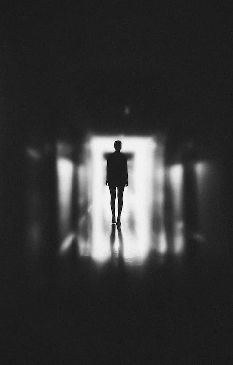 Shadow of man in hallway